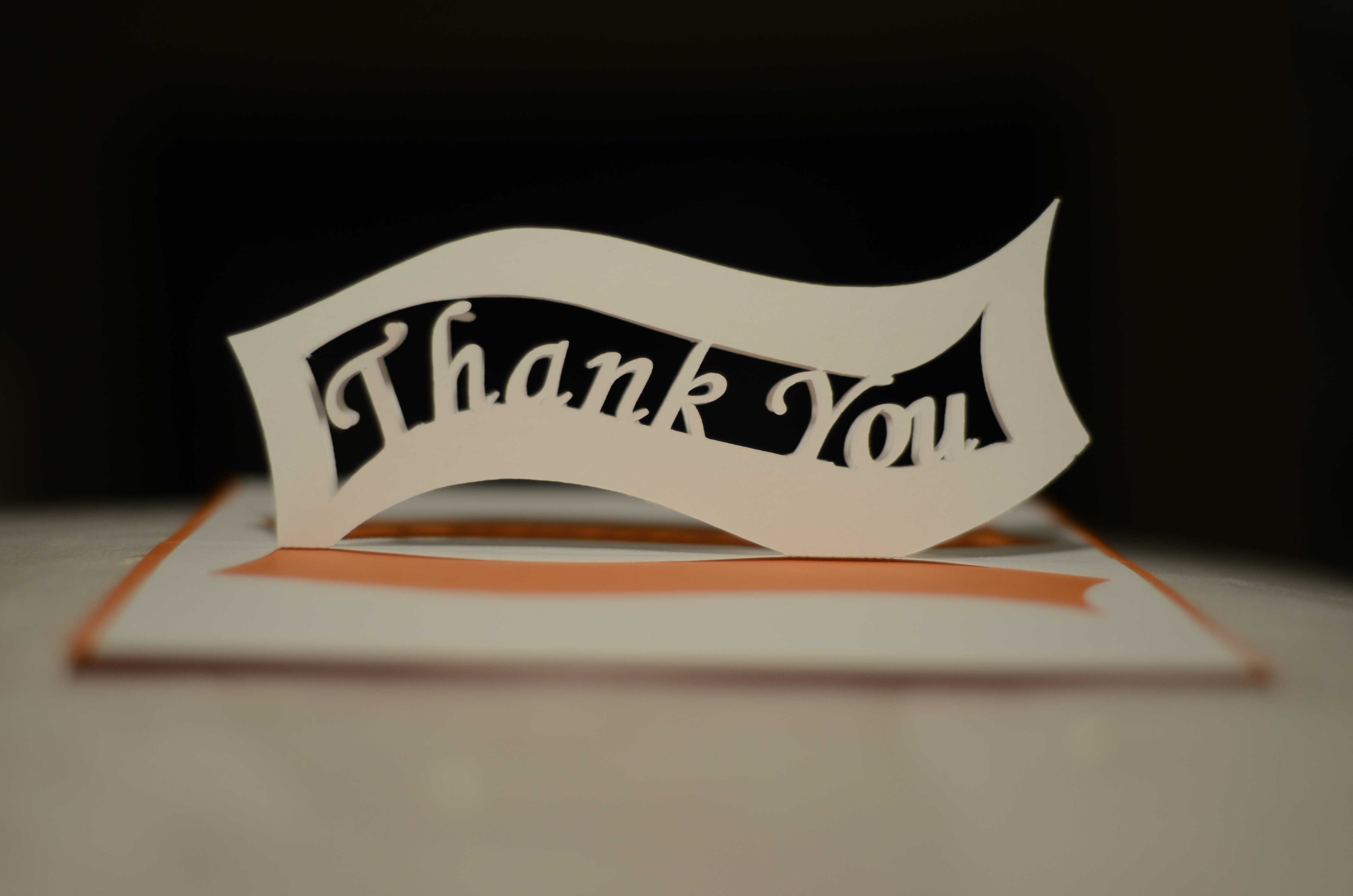 Thank You Pop Up Card Ribbon Creative Pop Up Cards