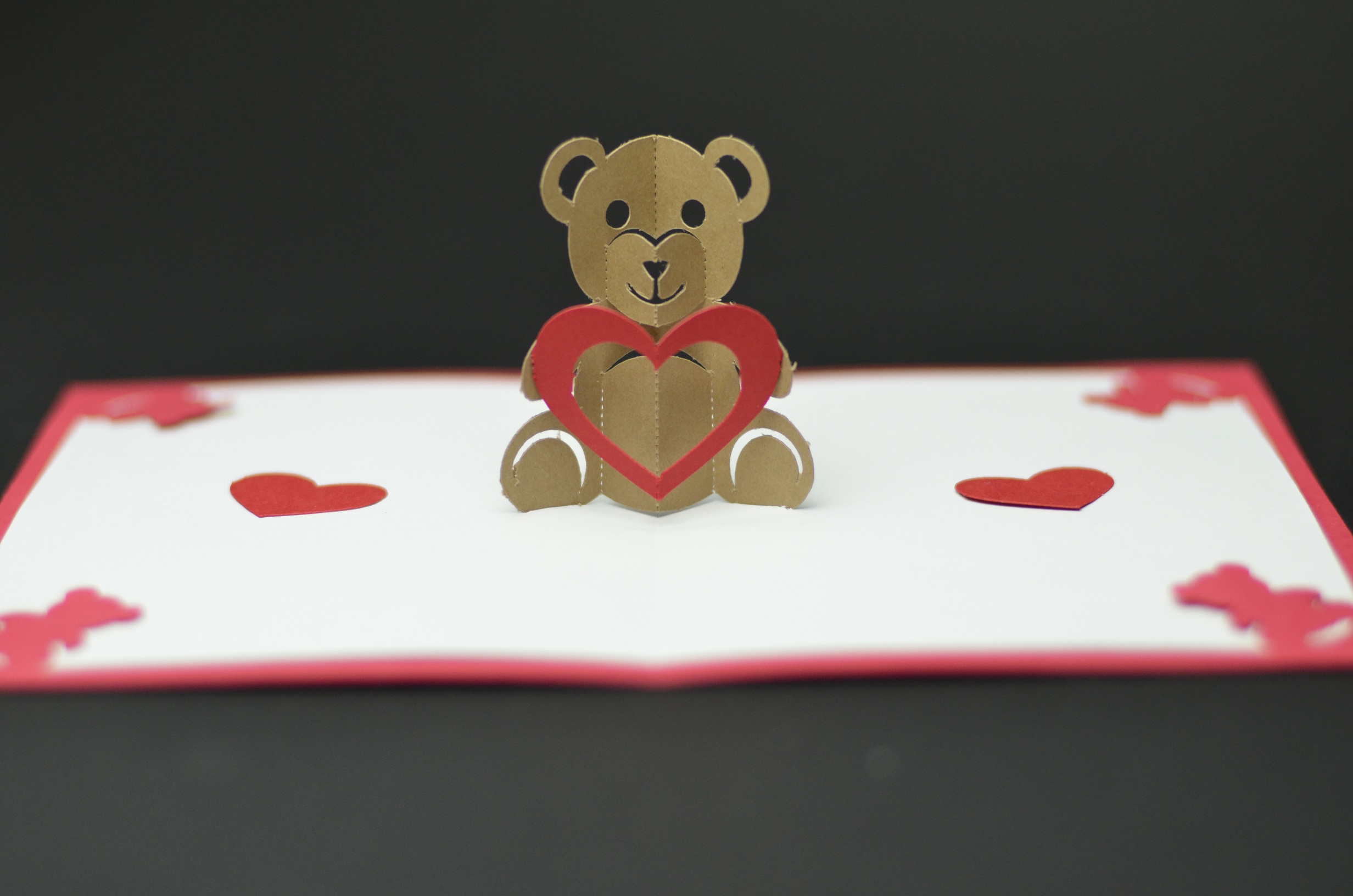 chocoviolet: how to make teddy bear pop up card Intended For Wedding Pop Up Card Template Free