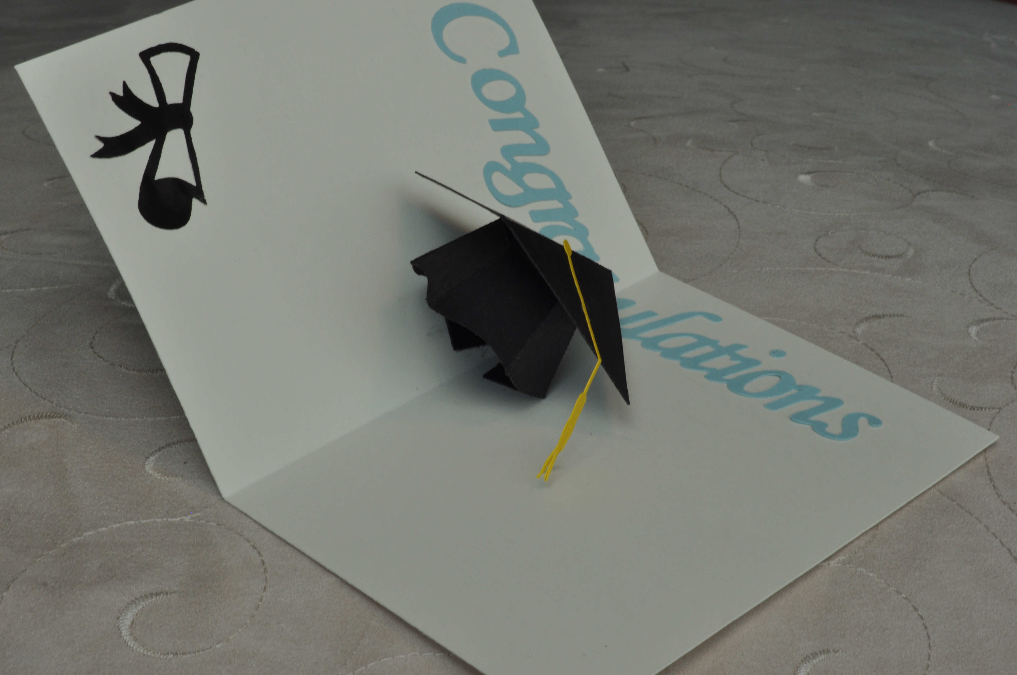 3D Graduation Cap Pop Up Card Template