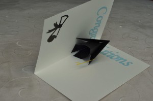 3d graduation cap pop up card template 3 fold card