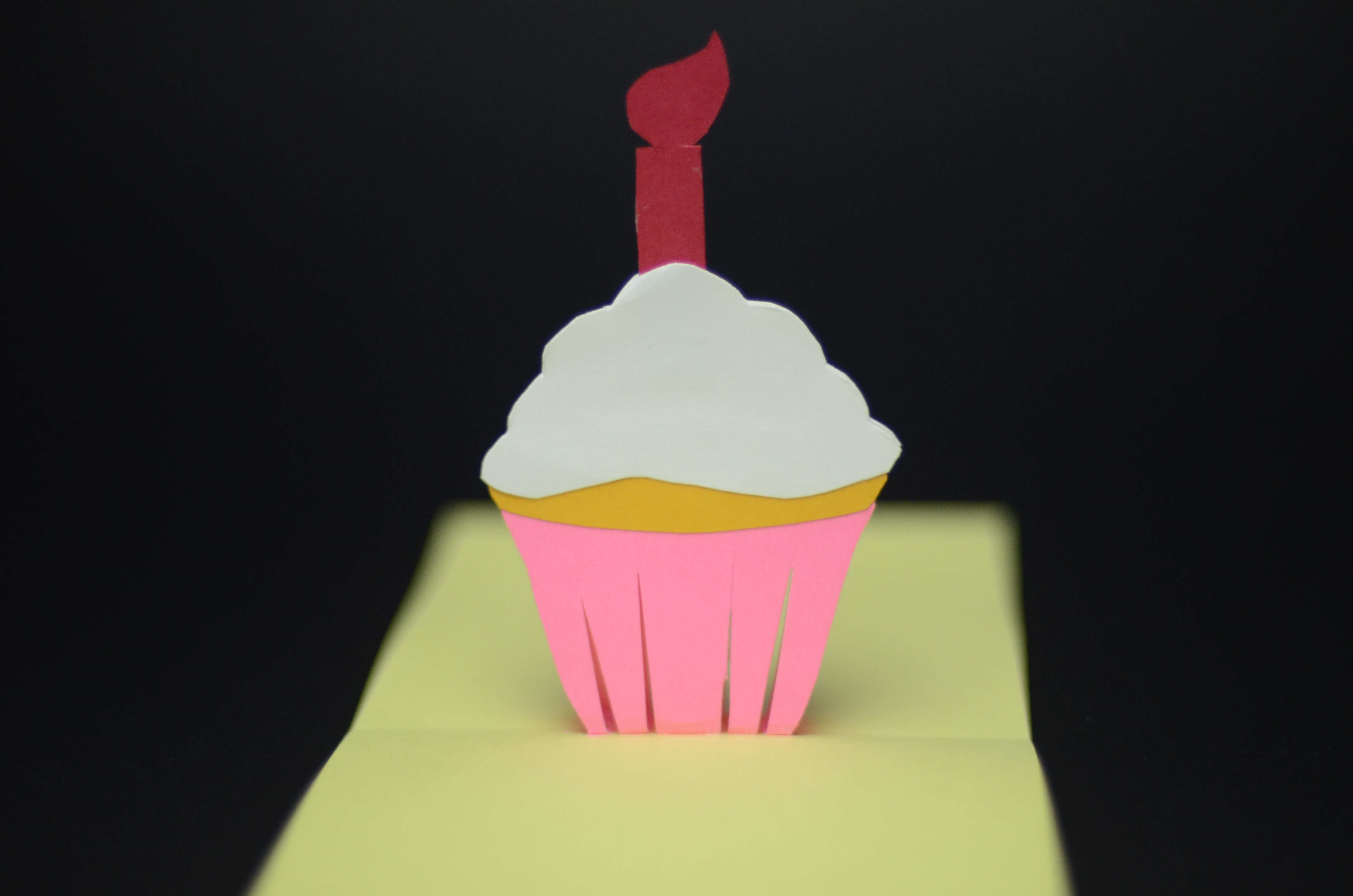 Simple Cupcake Pop Up Card Template