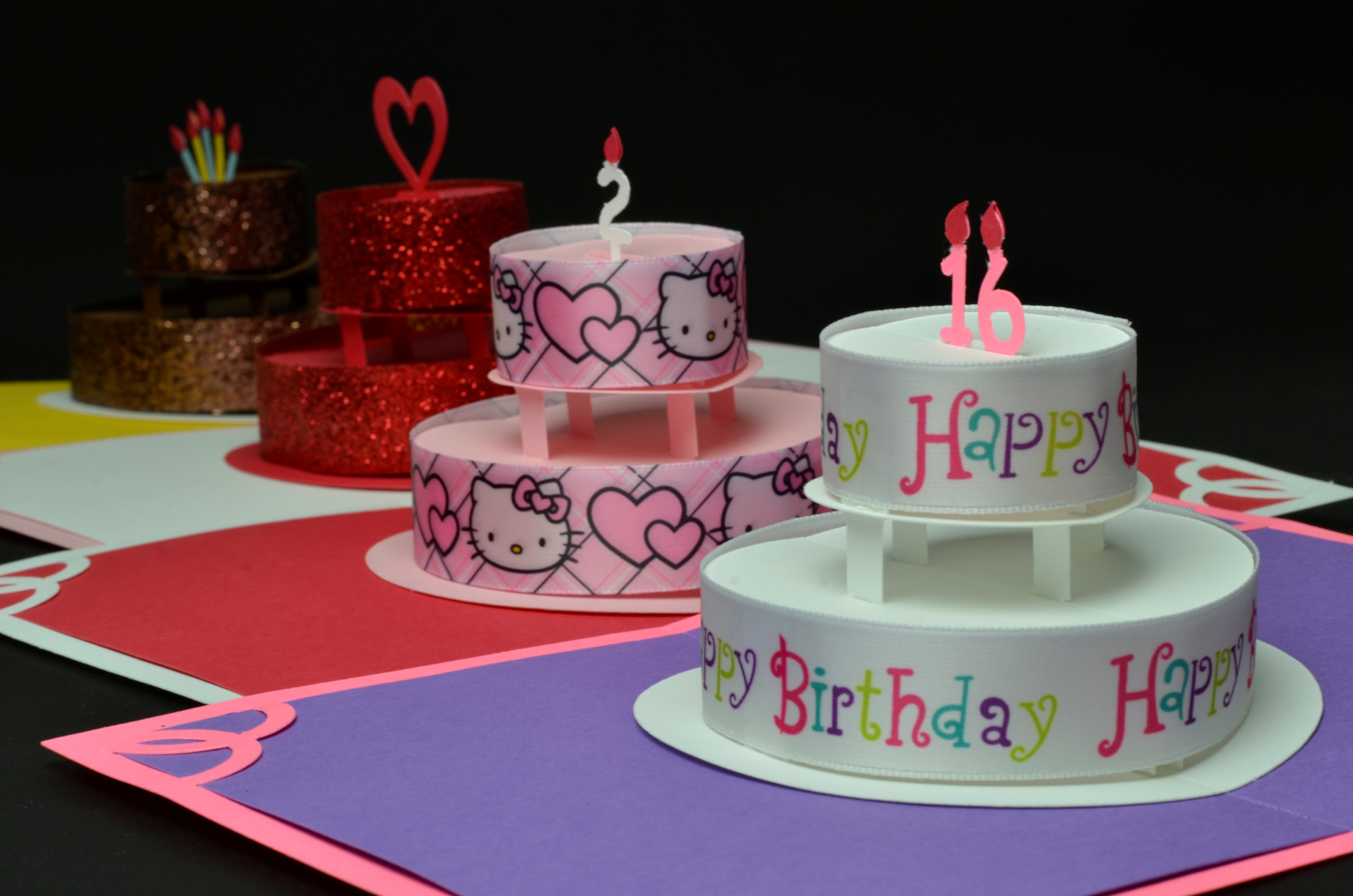 Birthday Or Wedding Cake Pop Up Card Template