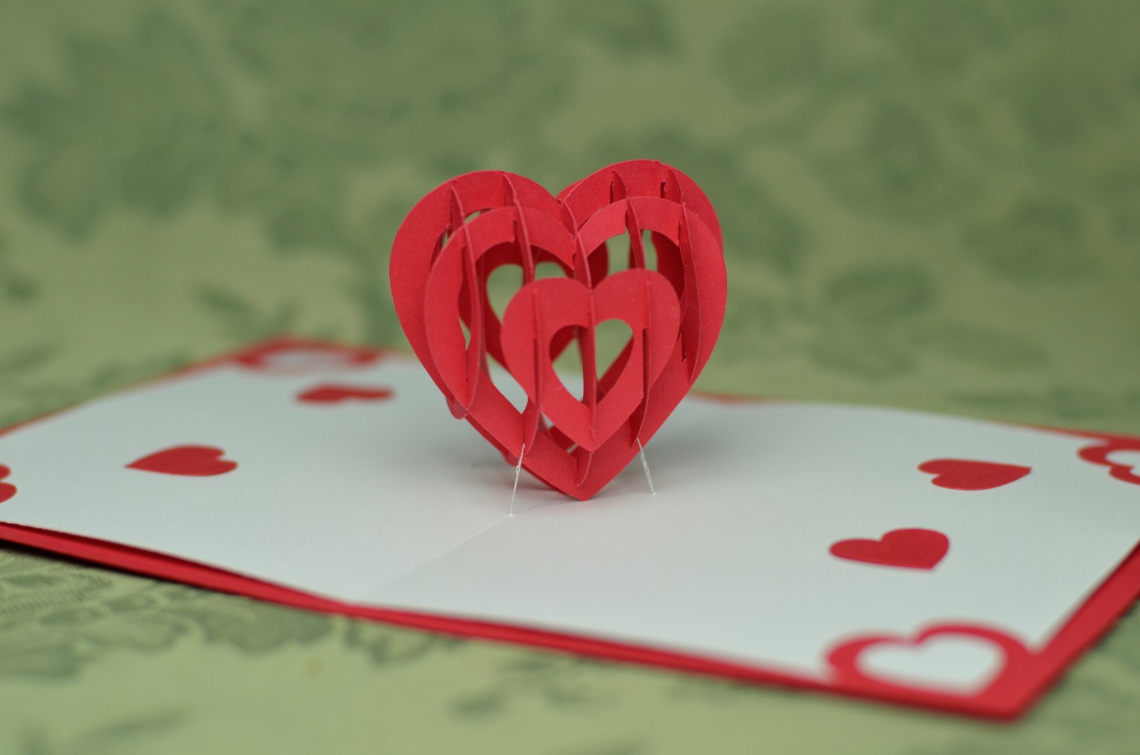 3D Heart Pop Up Card Template