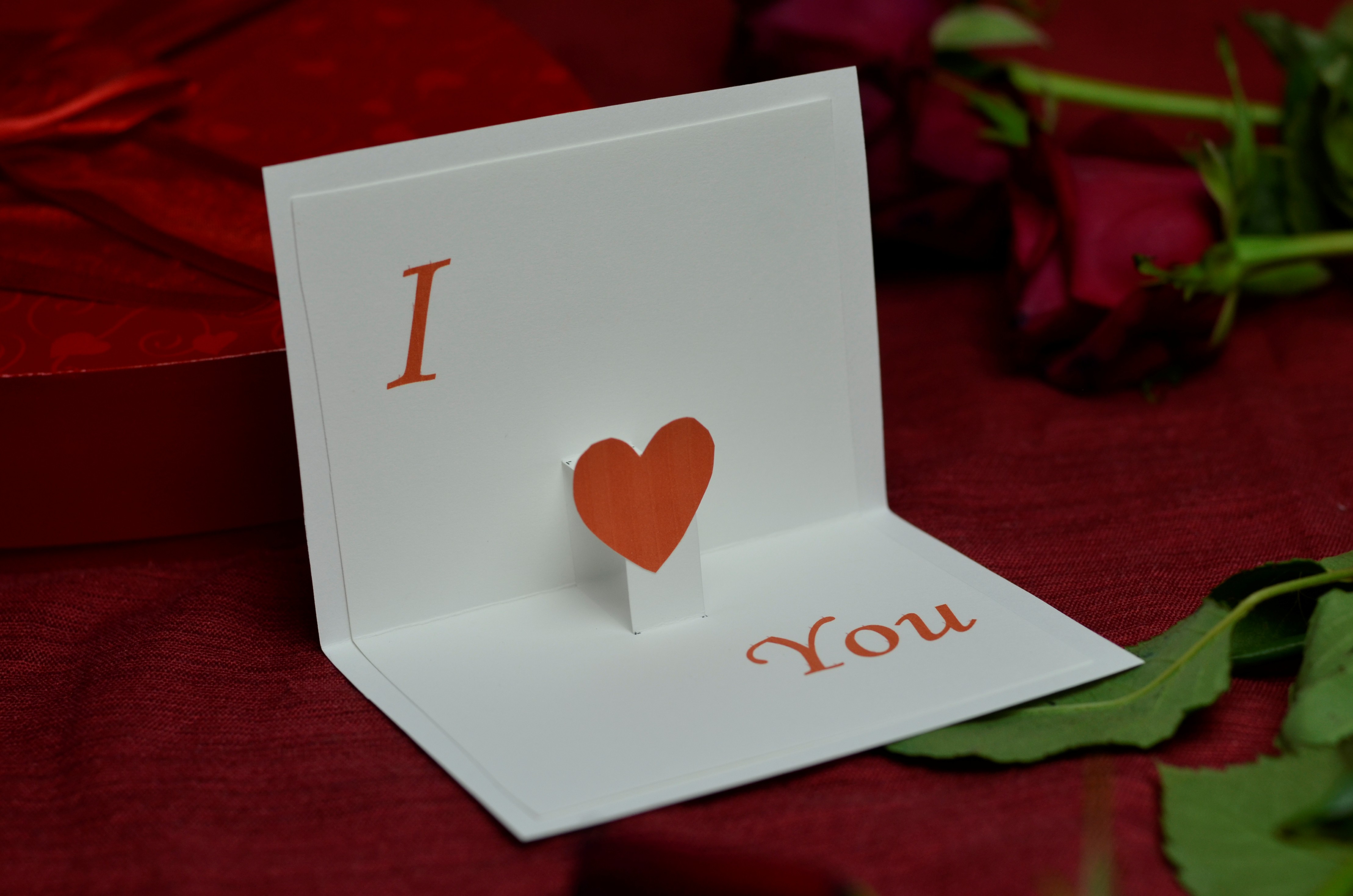 Valentines Day Free Pop Up Card Template Creative Pop Up Cards