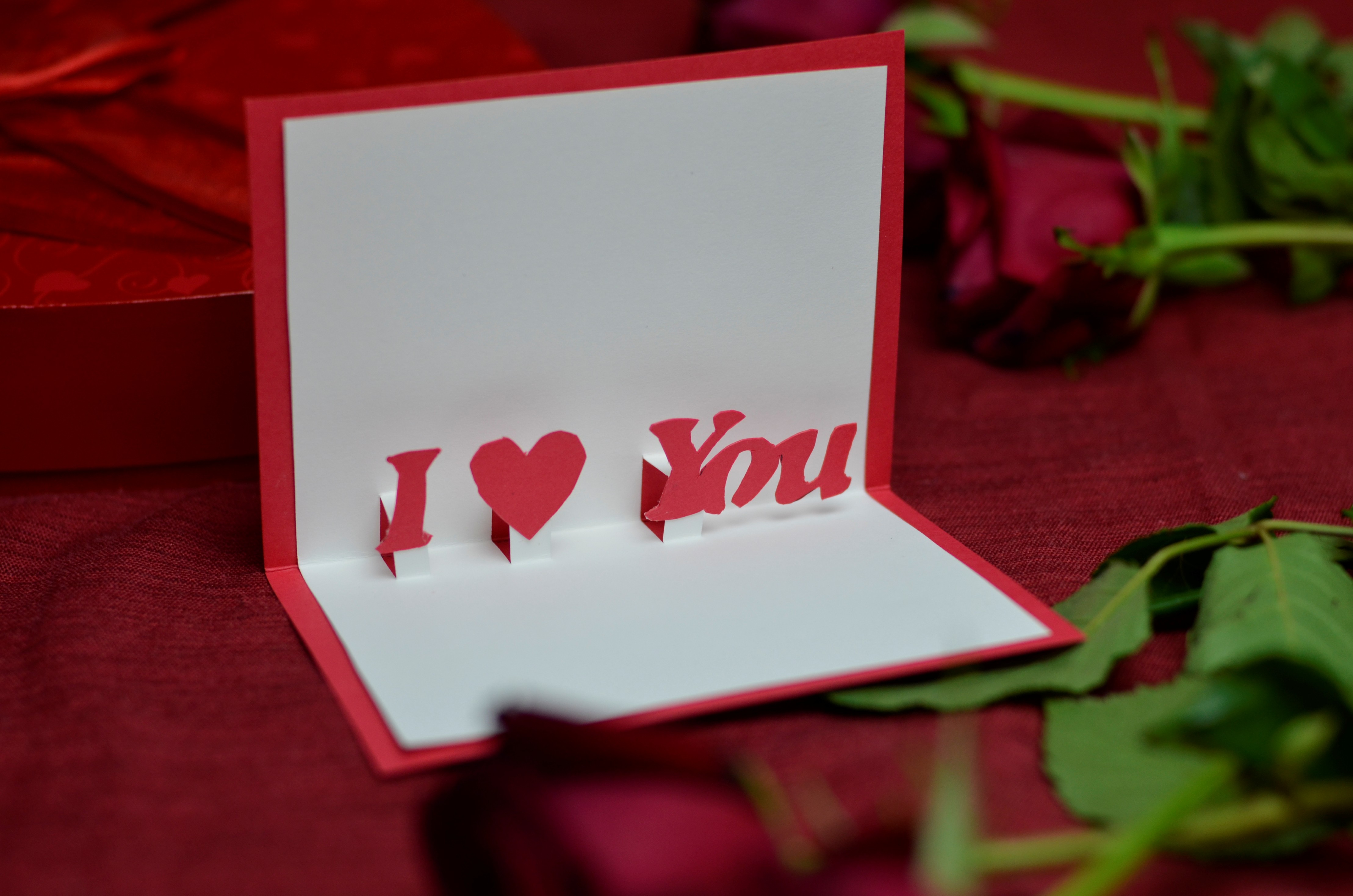 Heart Pop Up Card Template Free