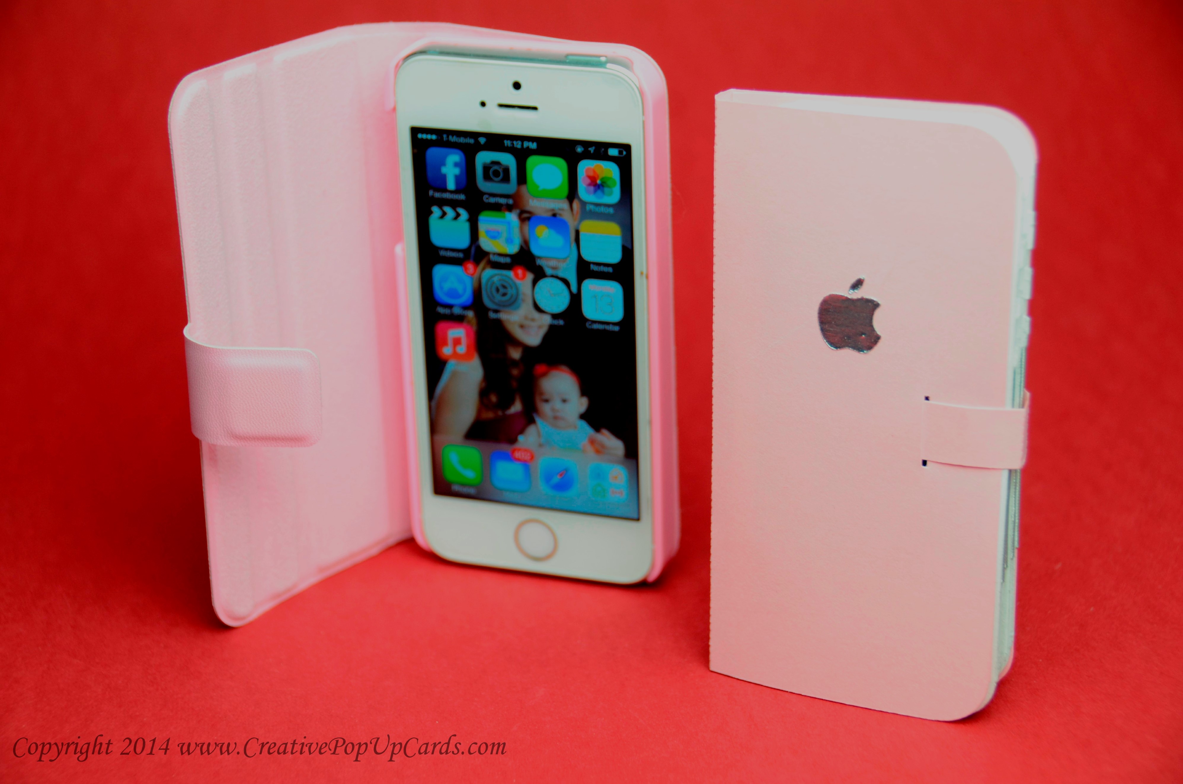 IPhone Ribbon Flip Greeting Card Creative Pop Up Cards