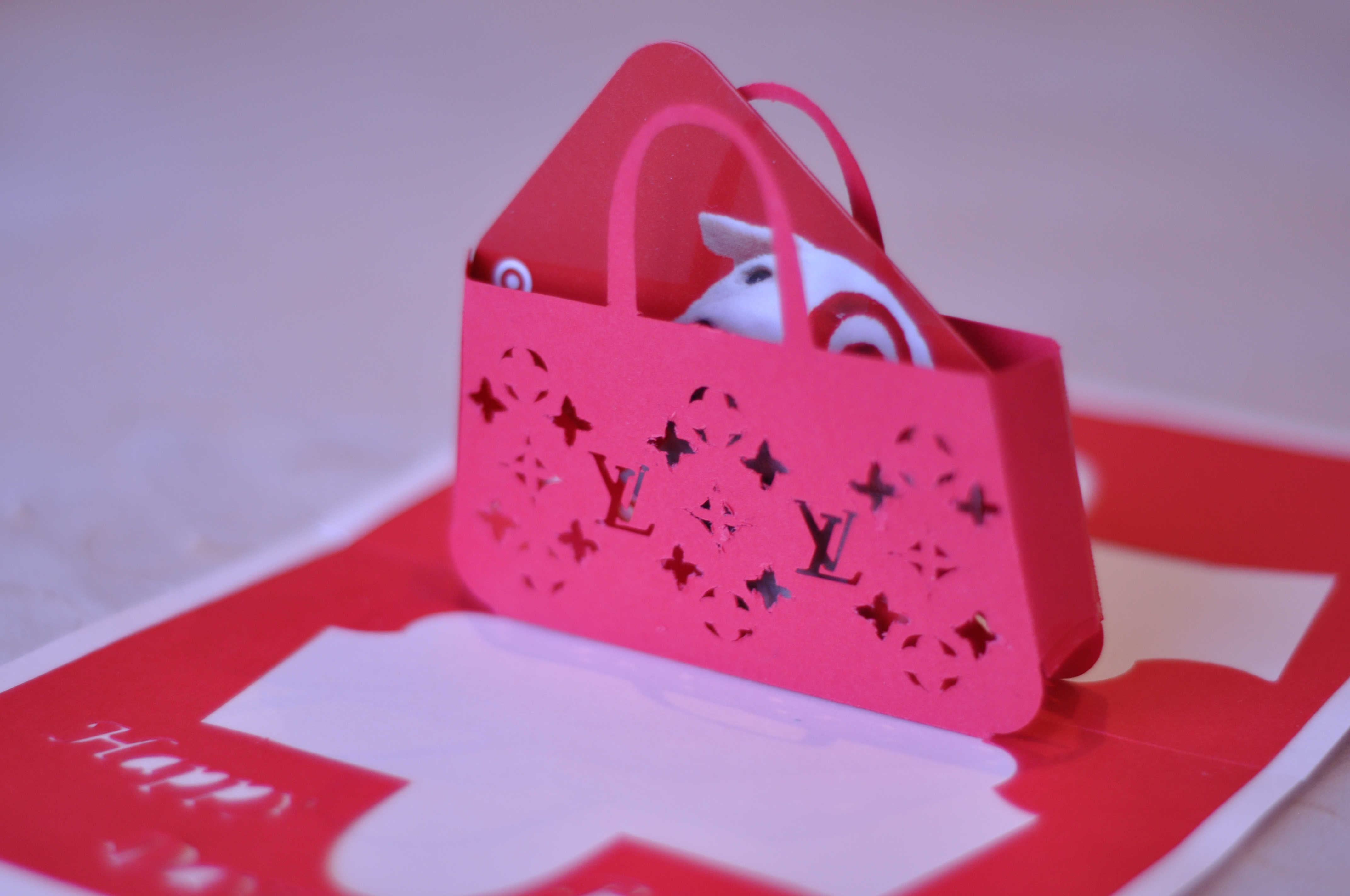 Gift Purse Pop Up Card: LV bag Part 1 - Creative Pop Up Cards