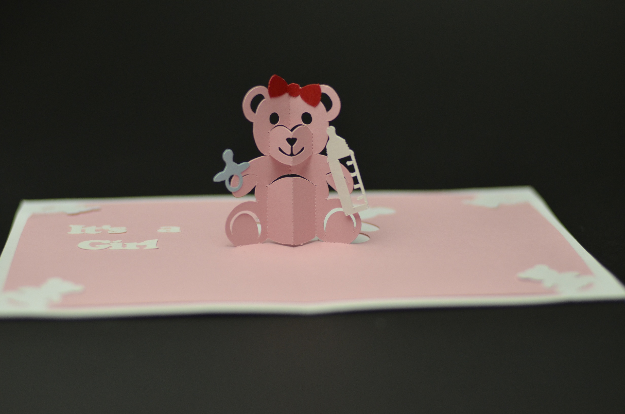 Get Well Soon Card Template With Teddy Bear Design Template