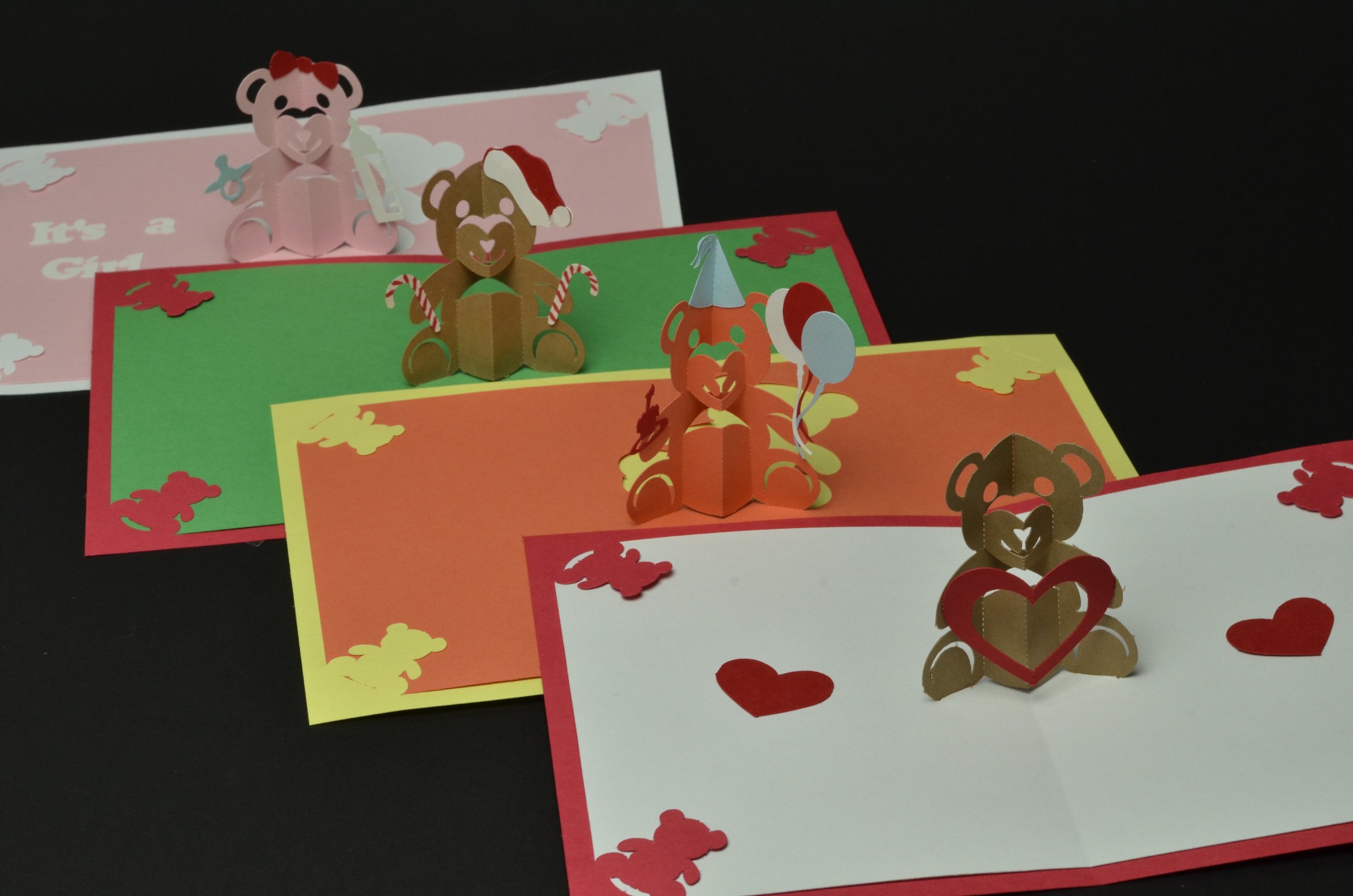 Teddy Bear Pop Up Card: Valentines day, Birthday, Christmas, Baby Within Teddy Bear Pop Up Card Template Free
