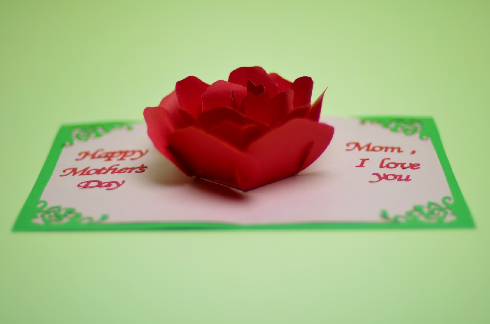 Rose Flower Pop Up Card Tutorial Creative Pop Up Cards
