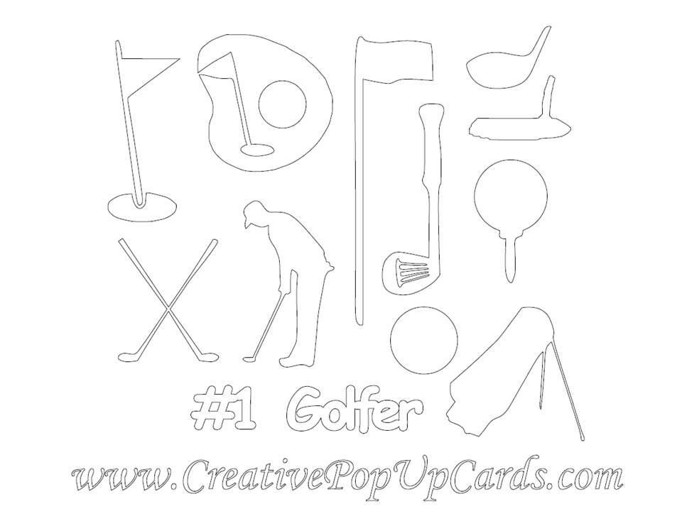 Free Golf Cutting Templates For Father S Day Creative Pop Up Cards