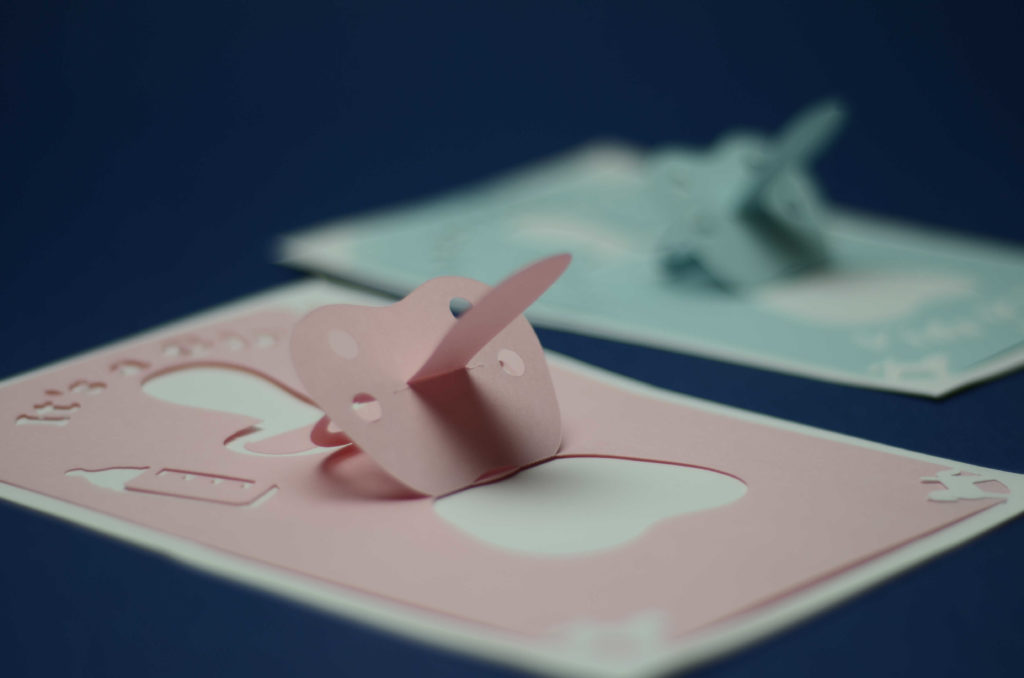 Download Pacifier Pop Up Card Template - Creative Pop Up Cards