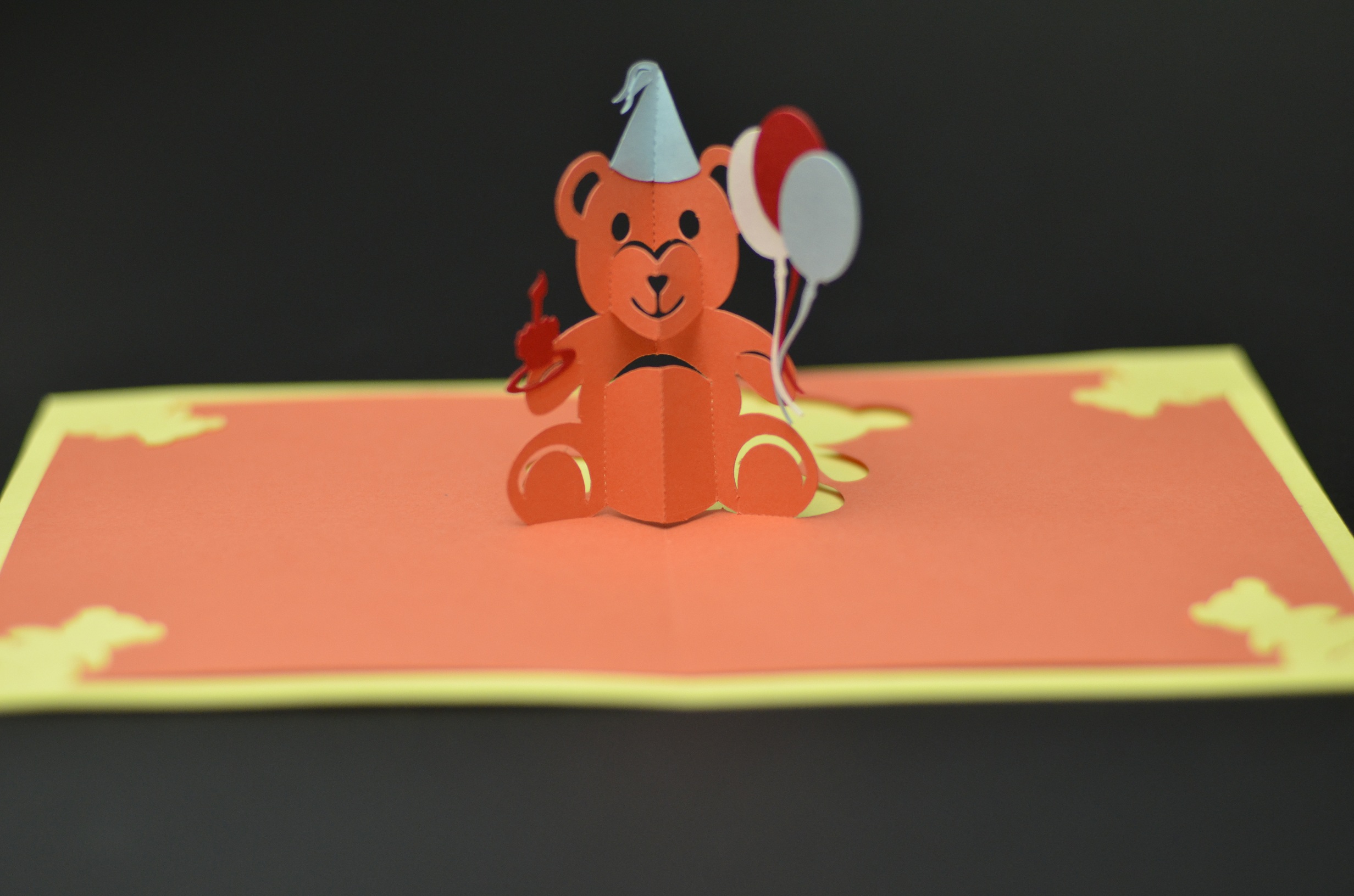 CUTPOPUP Get Well Soon Card Pop Up, Birthday 3D Greeting Card (Teddy Bear)