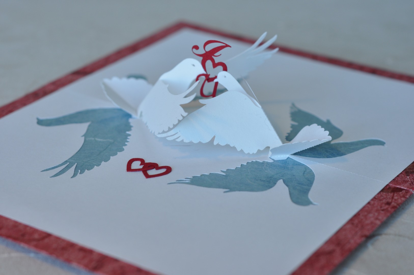 Lovebirds Pop Up Card Template In 3d Heart Pop Up Card Template Pdf