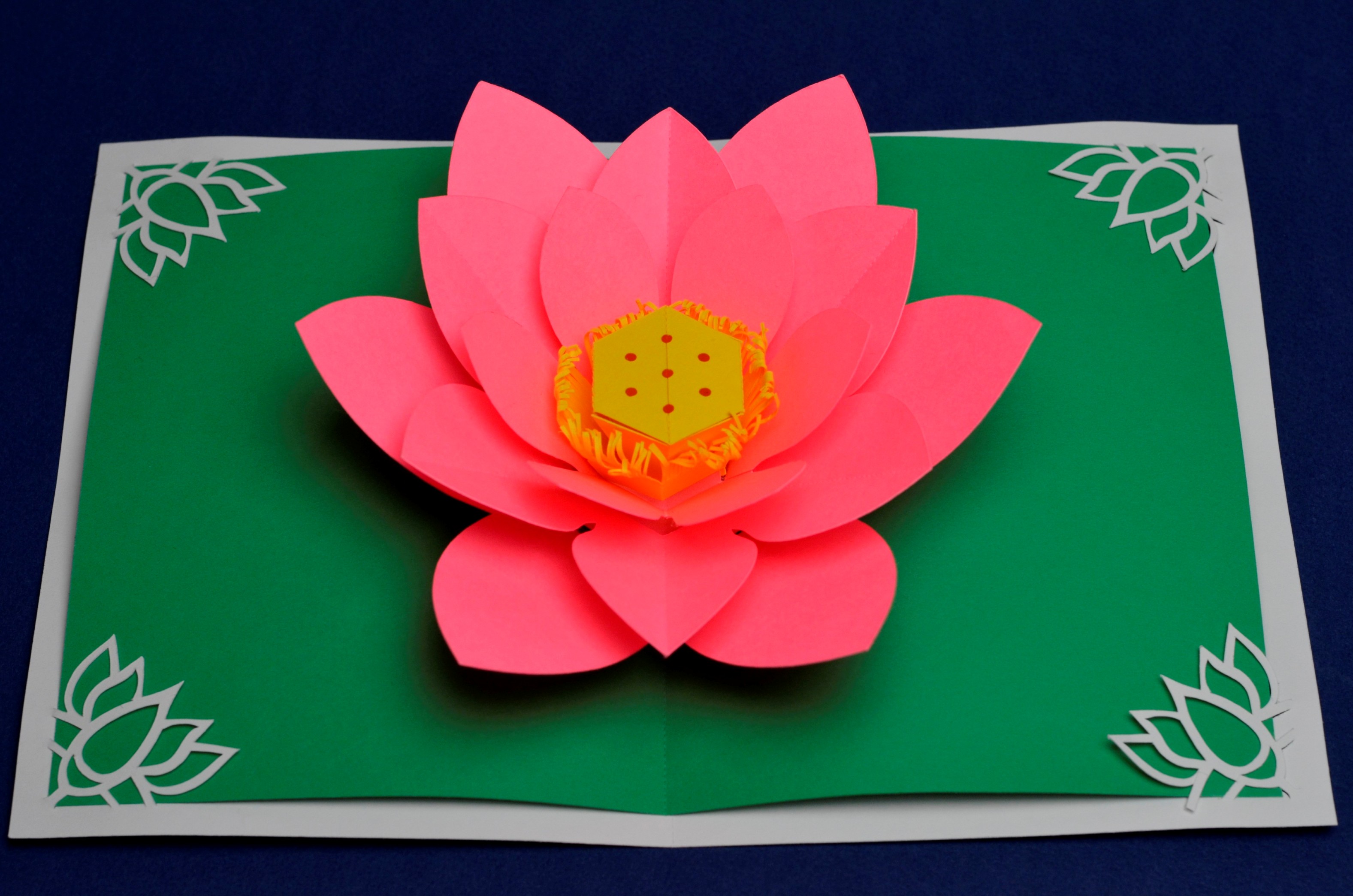 Download Lotus Flower Pop Up Card Template - Creative Pop Up Cards