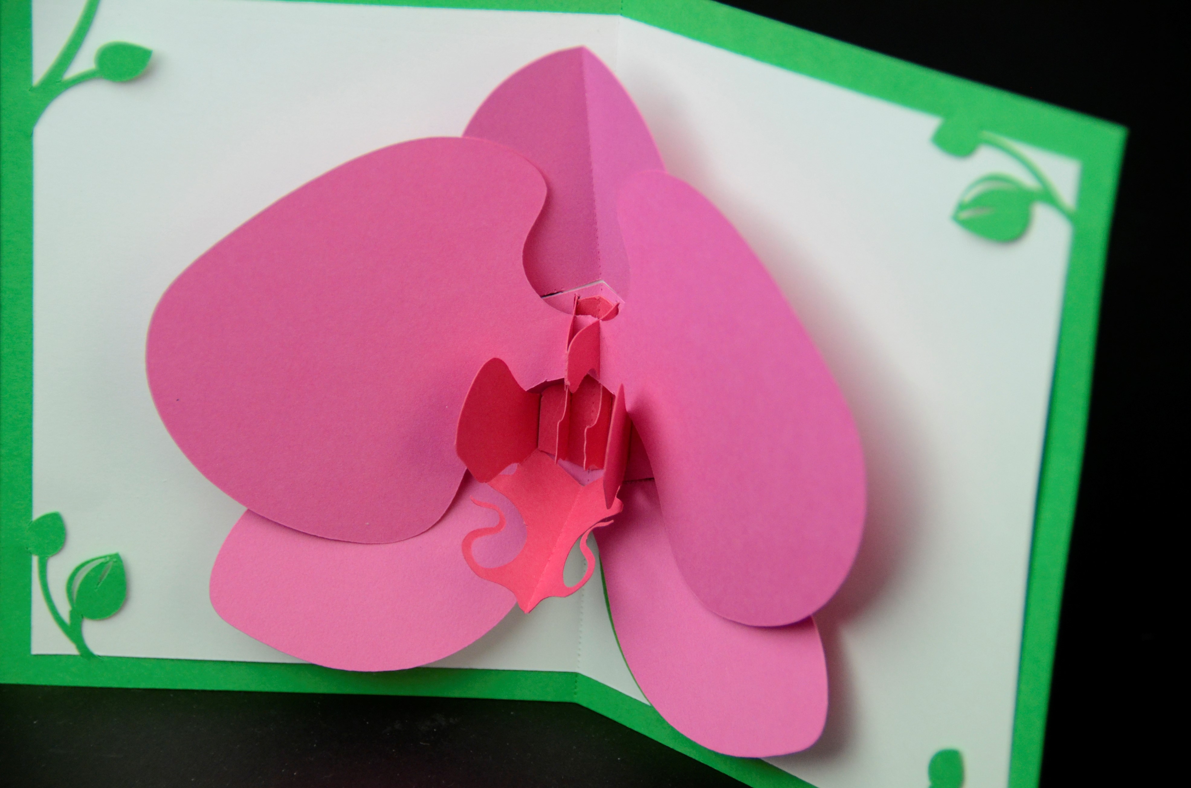 Download Orchid Pop Up Card Template - Creative Pop Up Cards