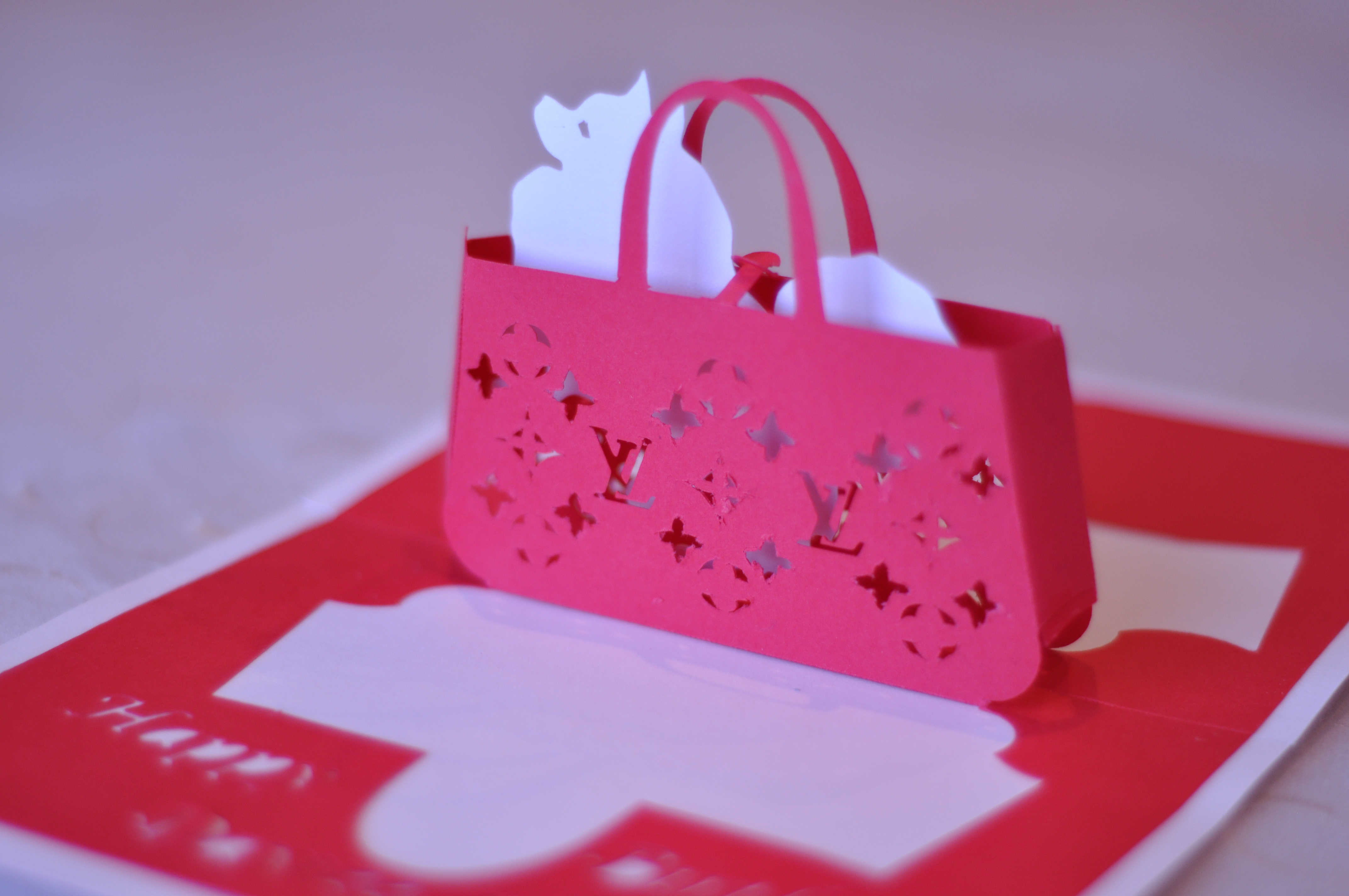 Gift Purse Pop Up Card Template - Creative Pop Up Cards