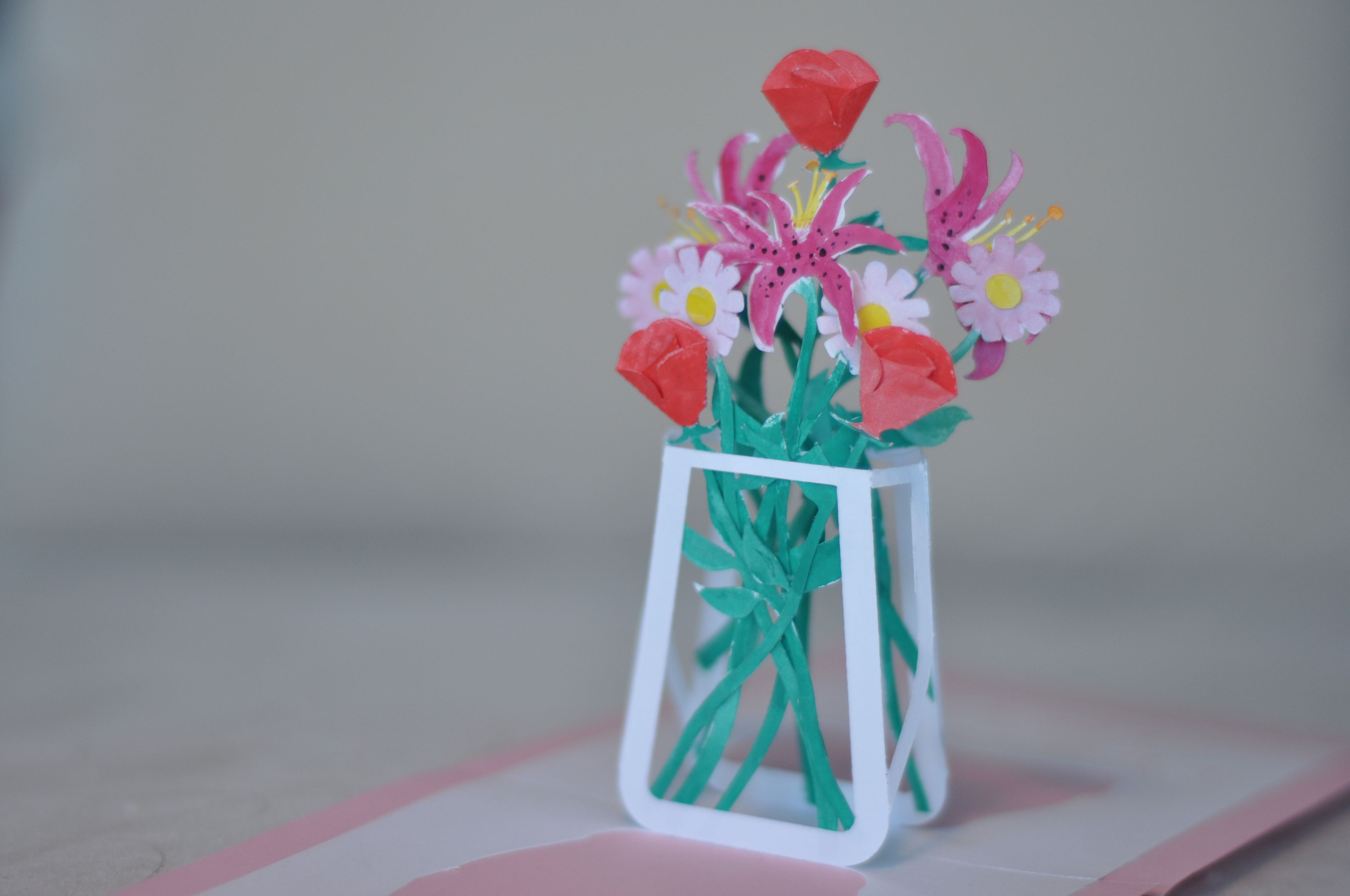 Download Flower Bouquet Pop Up Card Template - Creative Pop Up Cards